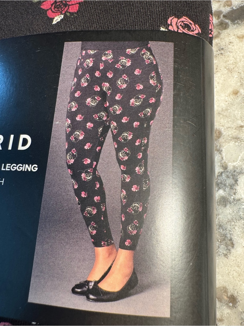 Torrid Women’s Black Floral Skull Print Leggings